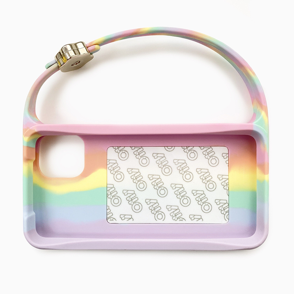 Candies iPhone 11 Pro Max - 彩虹菱格手拿包