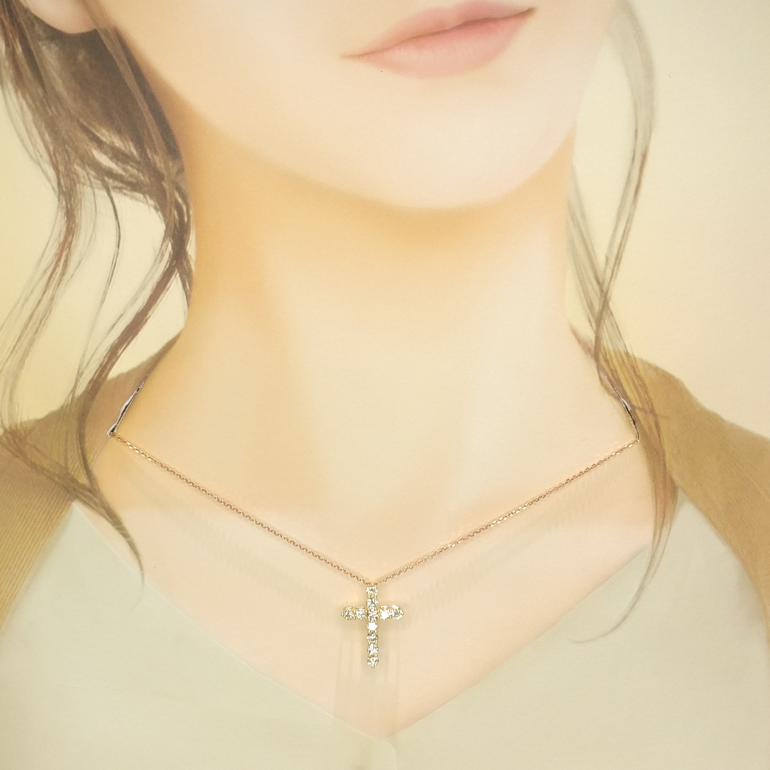 18K Yellow Gold 1.12ct Diamond Pendant