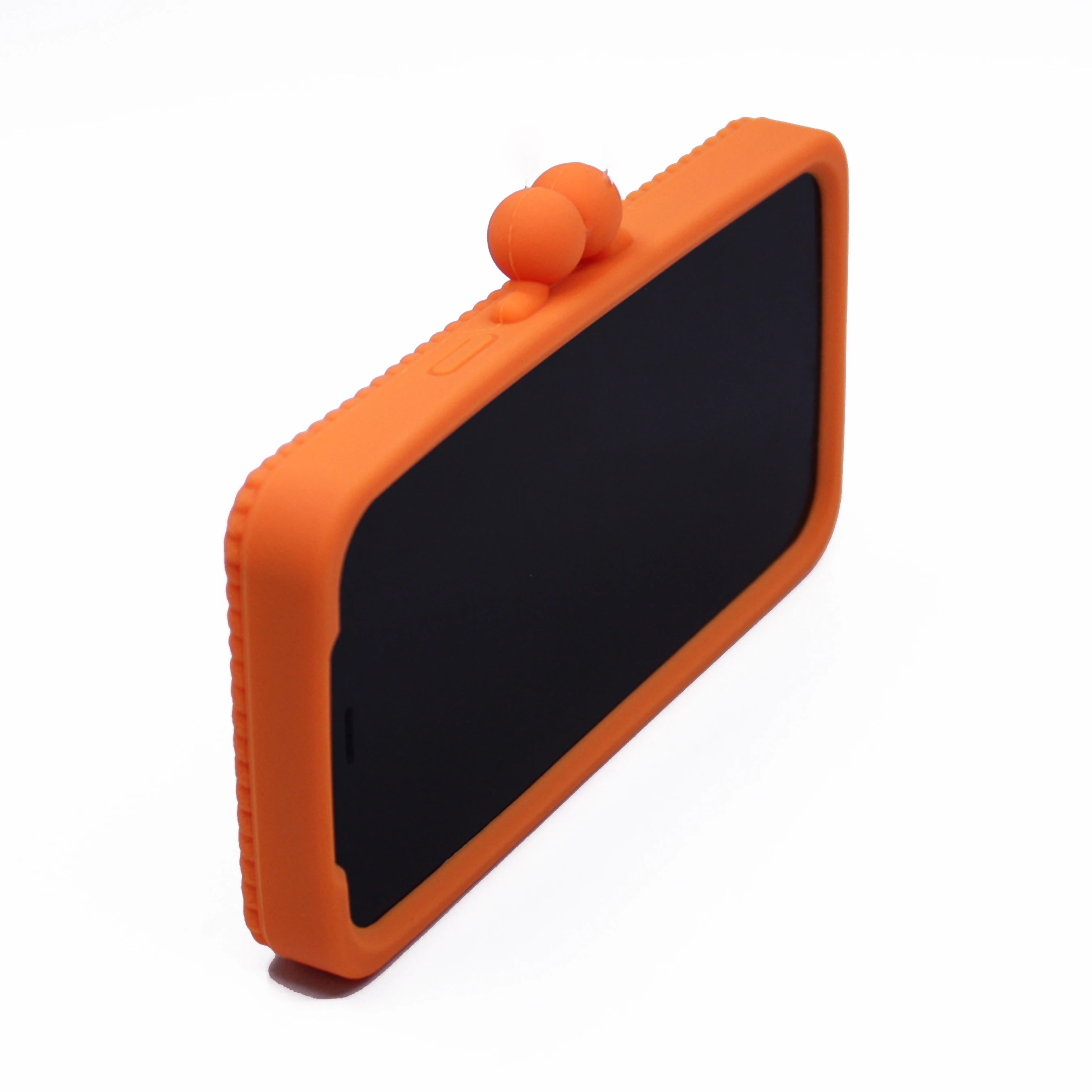 Candies iPhone 12 Pro Max - Cliche針織 雙珠扣錢包(橘)