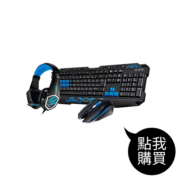 KIT9908 電競耳機鍵盤滑鼠組 (TCK800PLUS+TCN193+TCE9000)