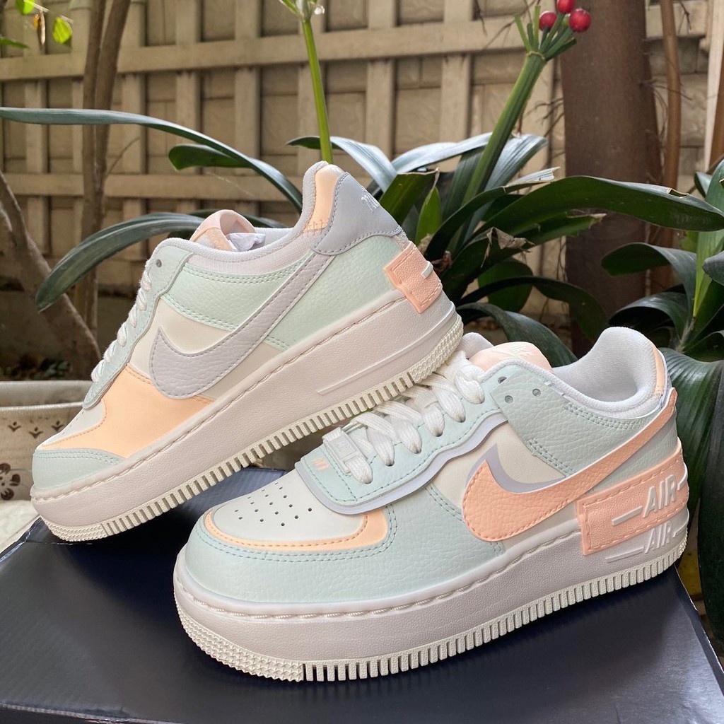 Nike w af1 shadow 淡藍粉 馬卡龍 女段 cu8591 104