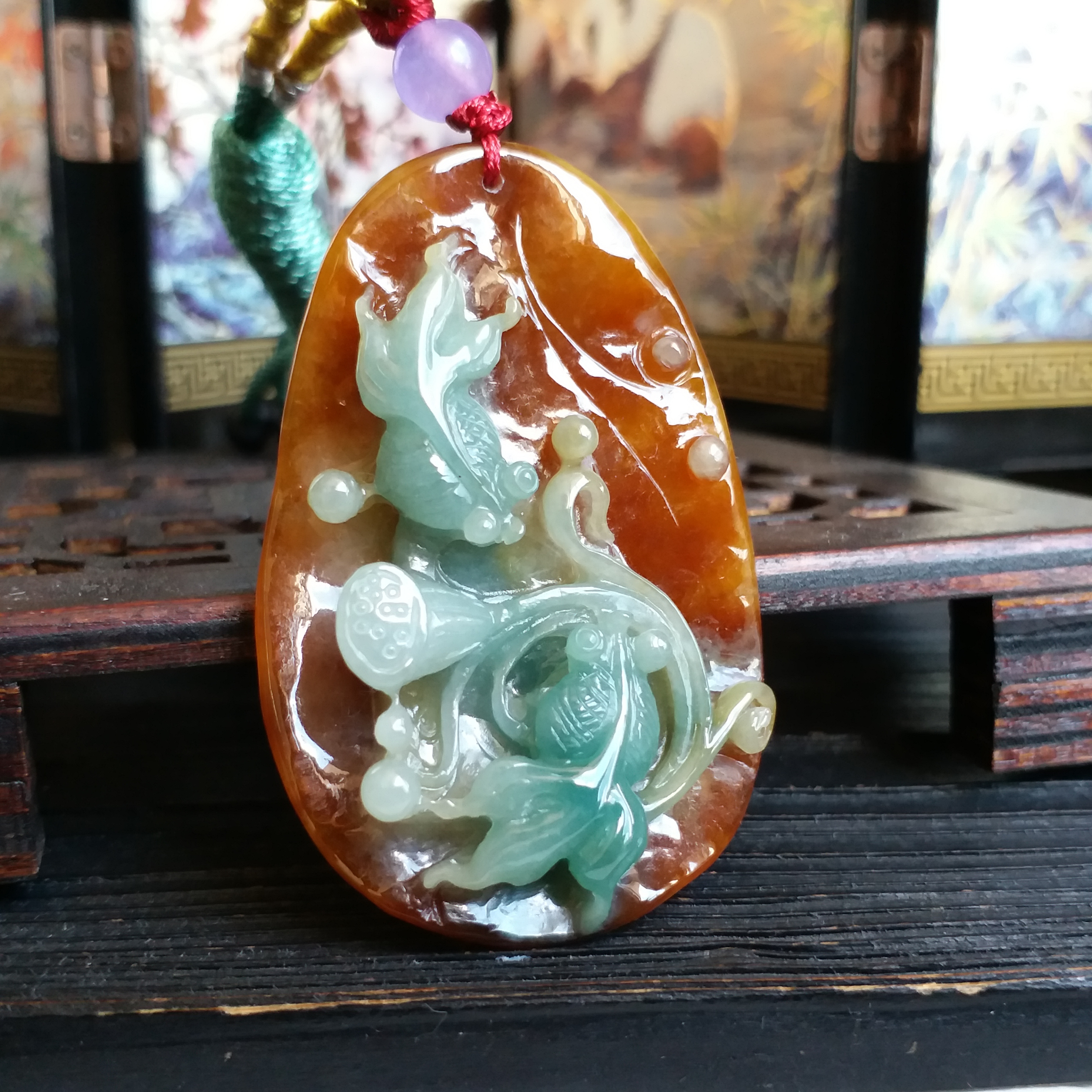 J1910 【披紅掛彩 富貴有餘】 雙魚