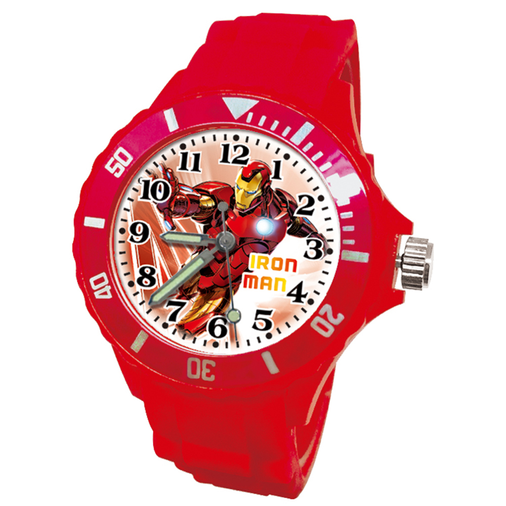 【漫威】鋼鐵人運動彩帶錶 (紅色)