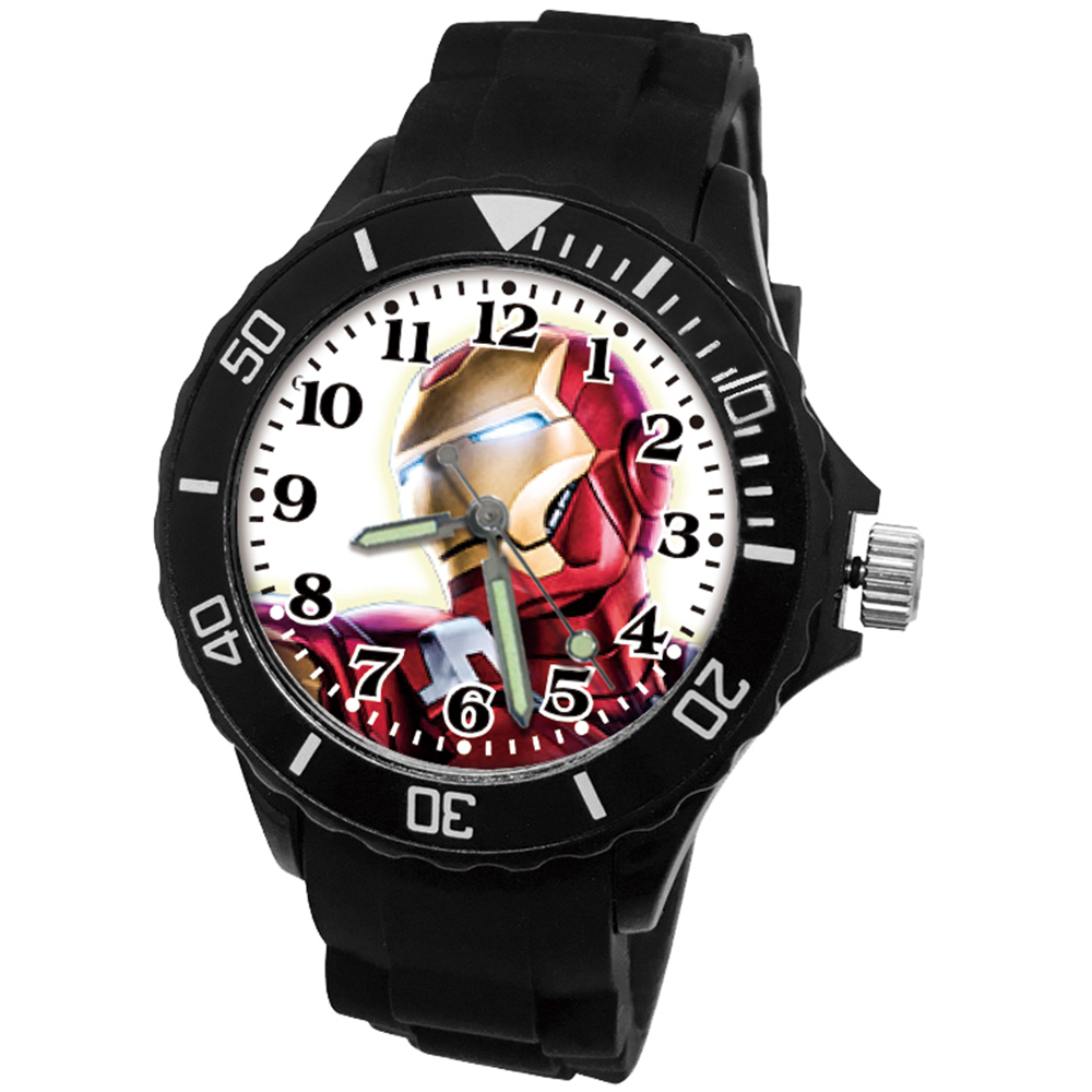 【漫威】鋼鐵人運動彩帶錶 (黑色)
