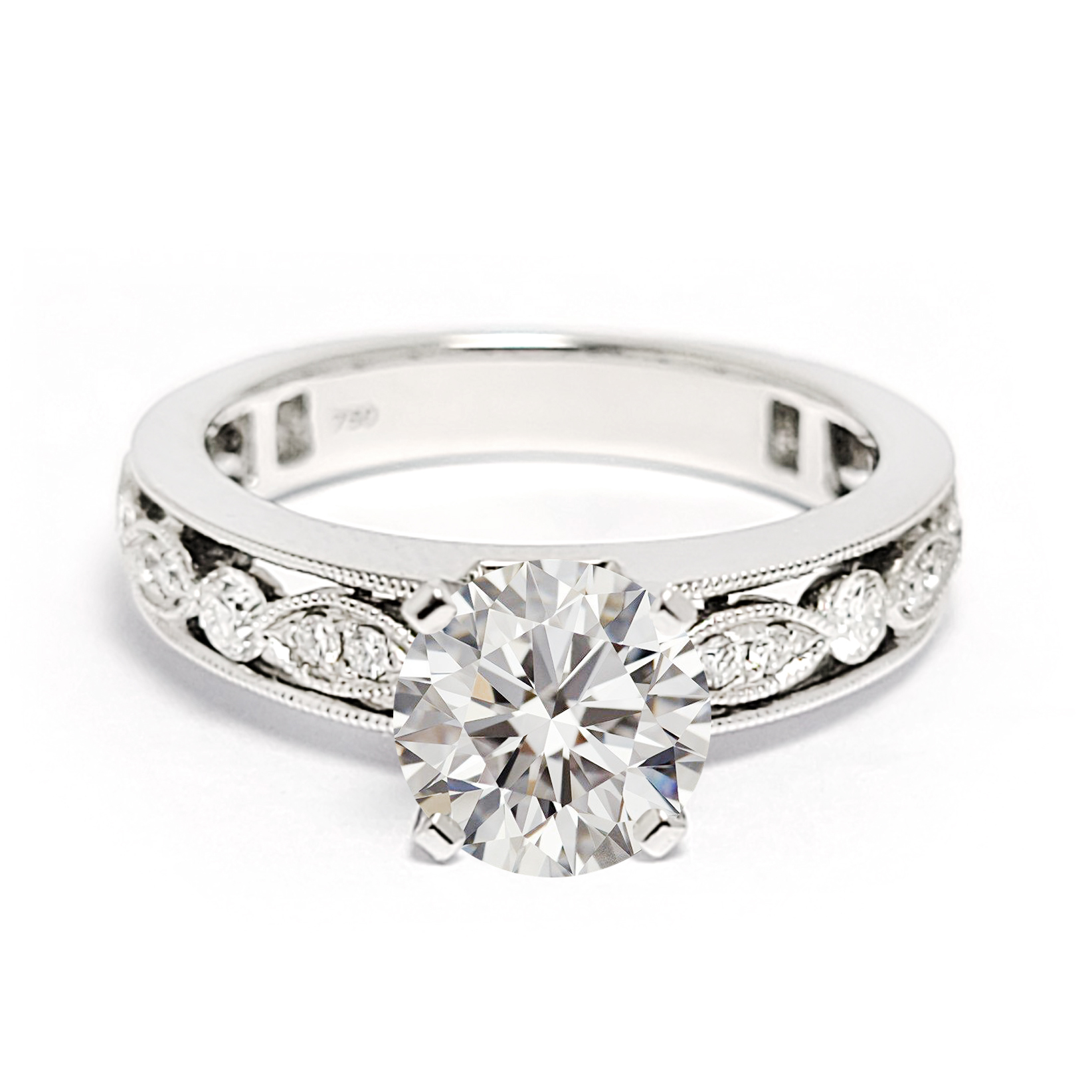 18K白金天然鑽石戒指托(M24RY6293RM10)