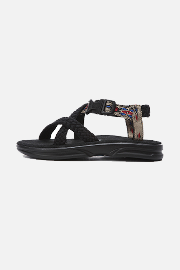 CHUBASCO QUETZA 編織涼鞋-黑底