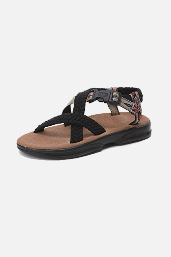 CHUBASCO QUETZA 編織涼鞋-咖啡底