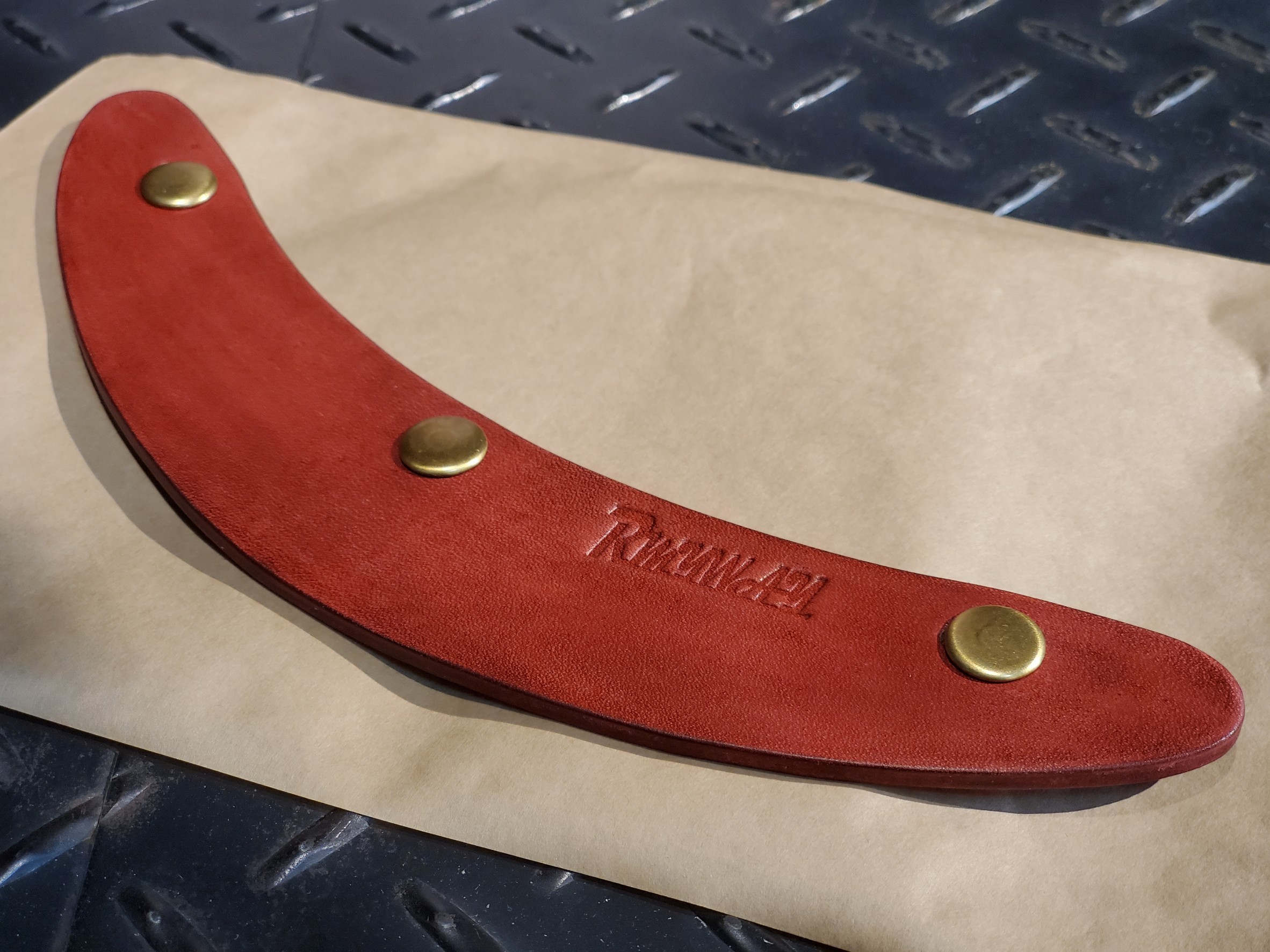 RMYWAY LHB-03 短帽簷 咖啡紅 皮帽簷