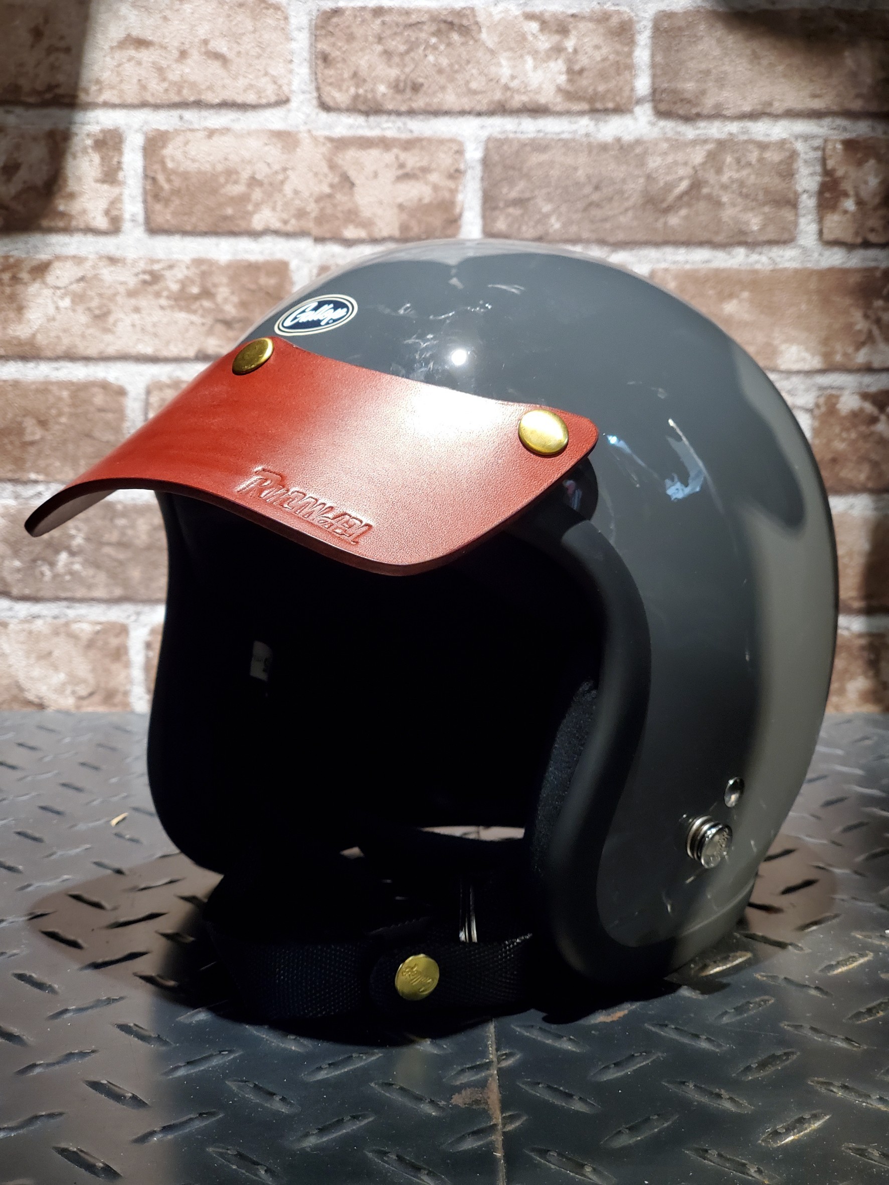 RMYWAY LHB-02 中帽簷 咖啡紅 皮帽簷