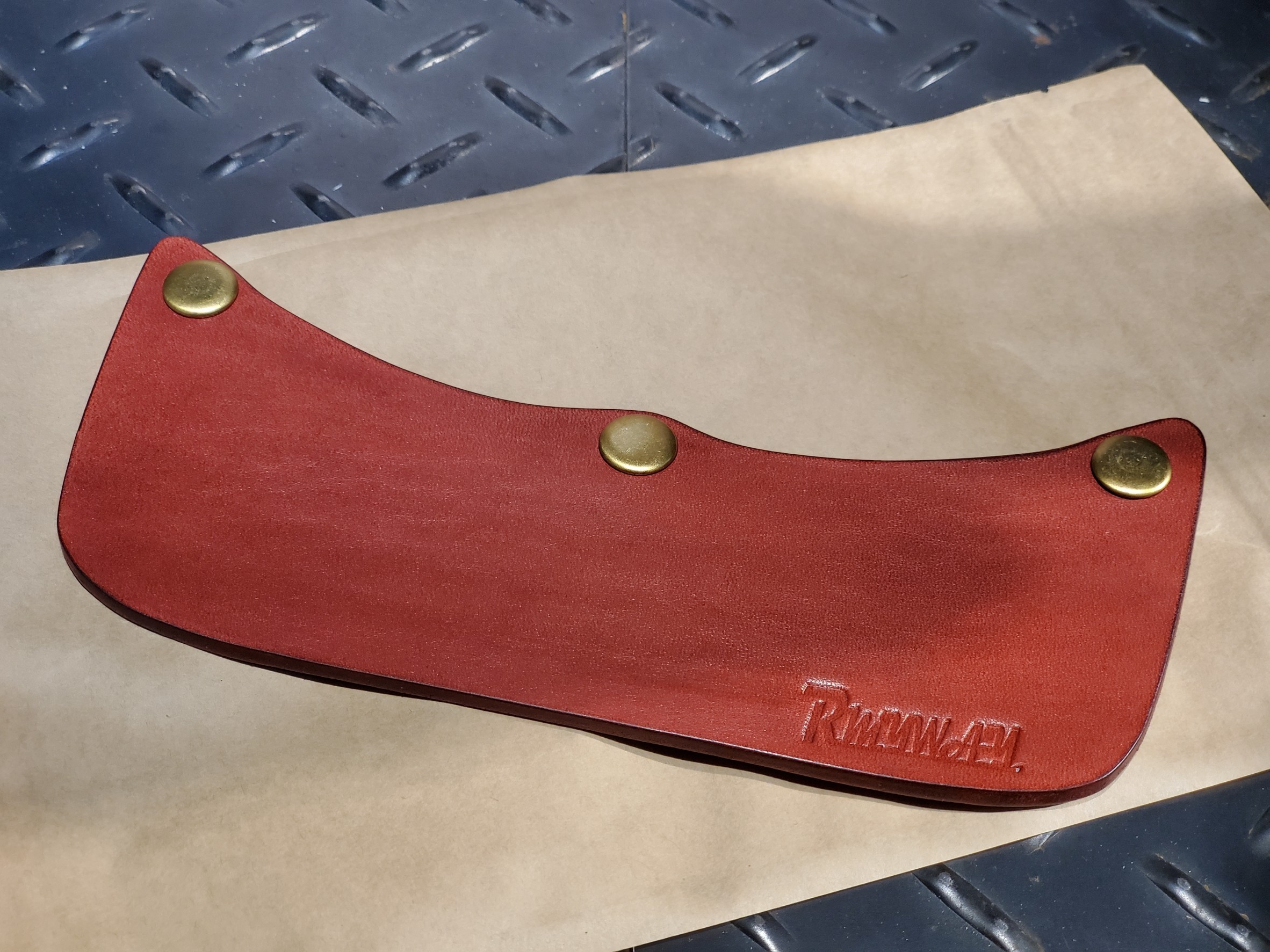 RMYWAY LHB-02 中帽簷 咖啡紅 皮帽簷