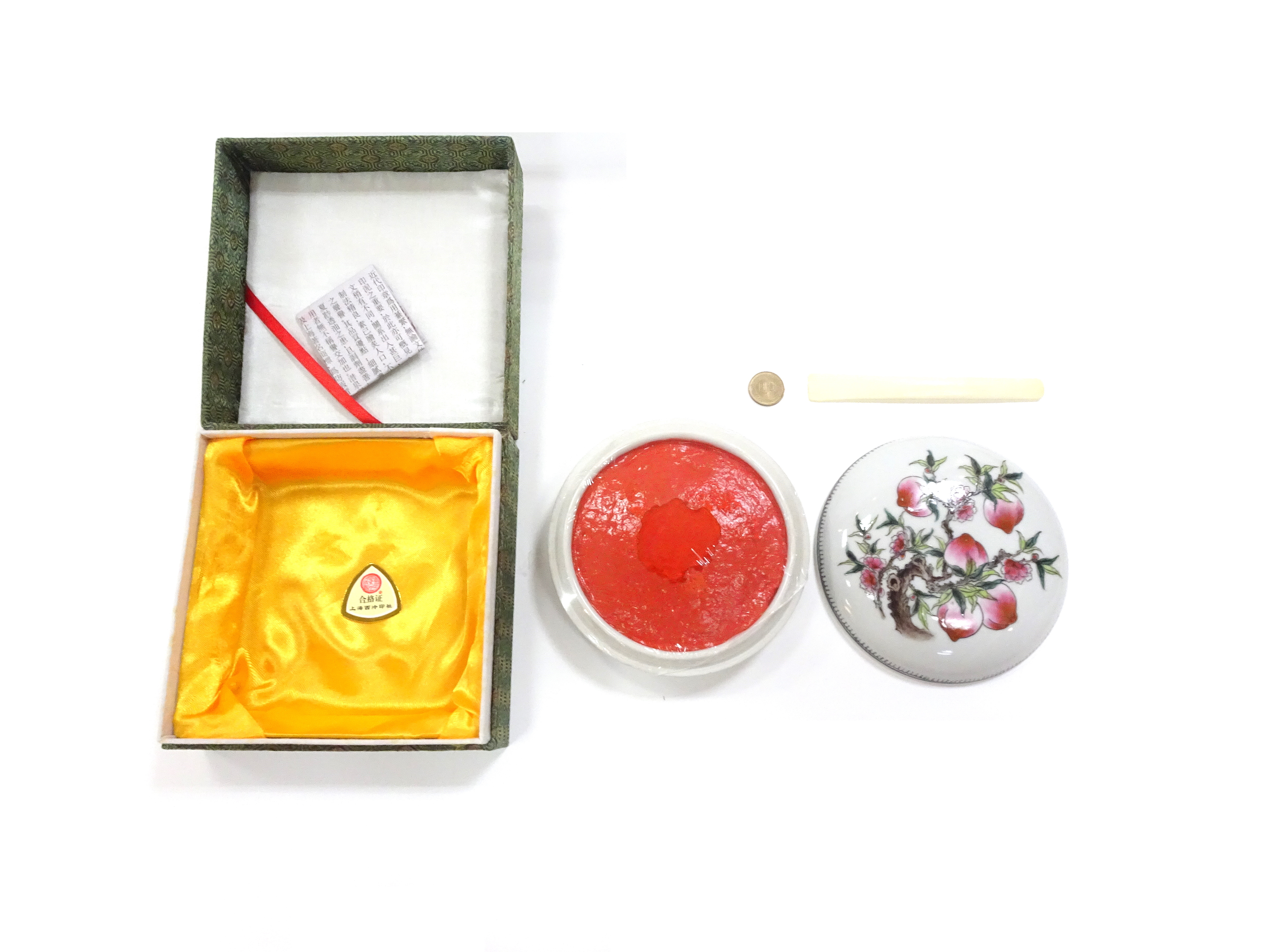 【珍品・逸品】西泠印泥 中国 杭州 朱肉 西泠印泥粉彩箭簇硃砂300g