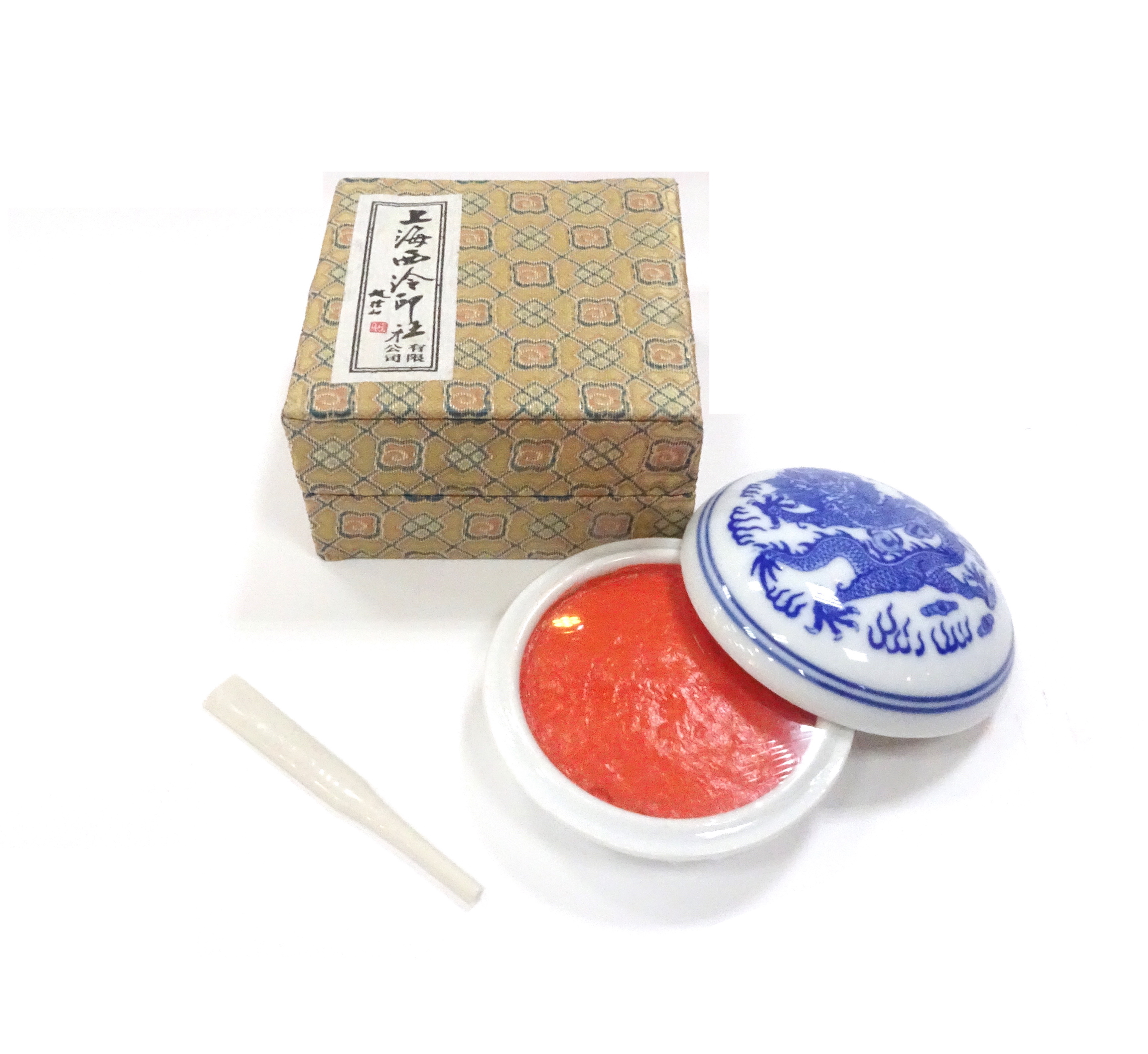 西泠印泥青花鏡面硃砂60g