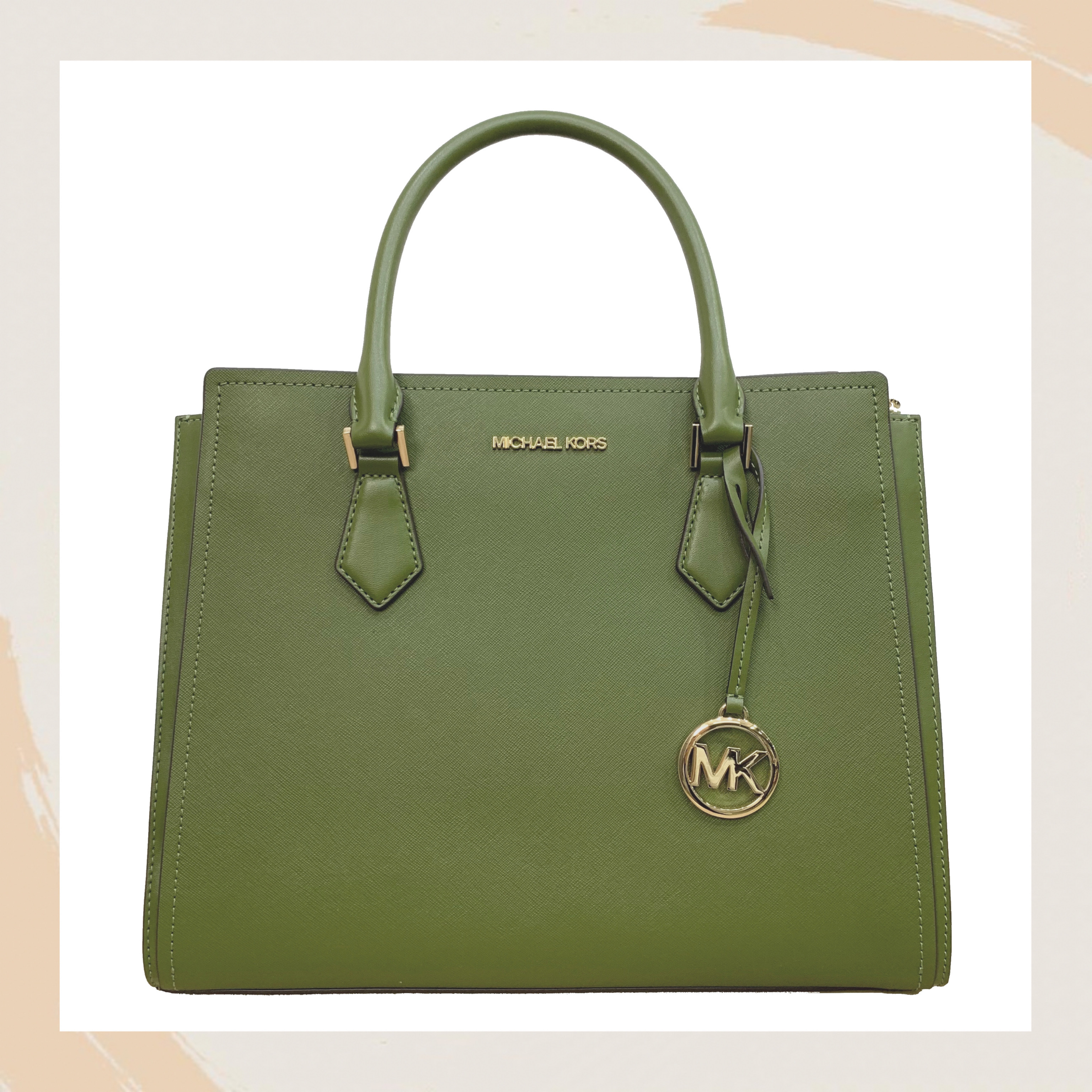 【名牌代購】MICHAEL KORS HOPE LARGE SATCHEL #35T0GWXS3L/EVERGREEN