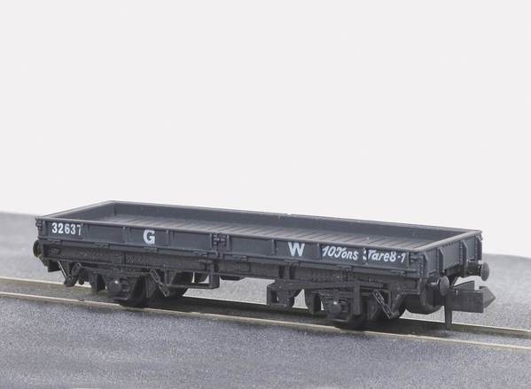 Peco NR-5W N Scale GW Plate Wagon dark grey