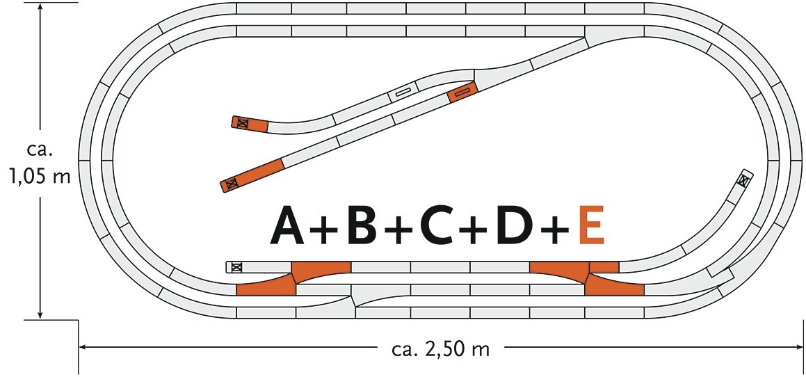 Roco 61104 HO規 軌道組 Track set E