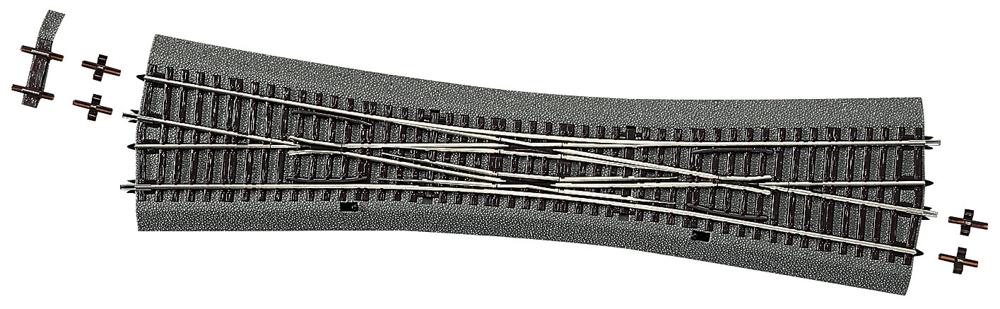 Roco 42549 HO規 R959mm 長345 10度 X型岔軌