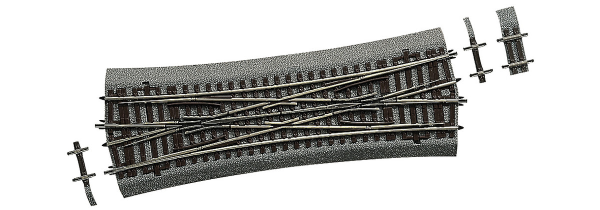 Roco 42594 HO規 R1050mm 長230mm 15度 X岔軌