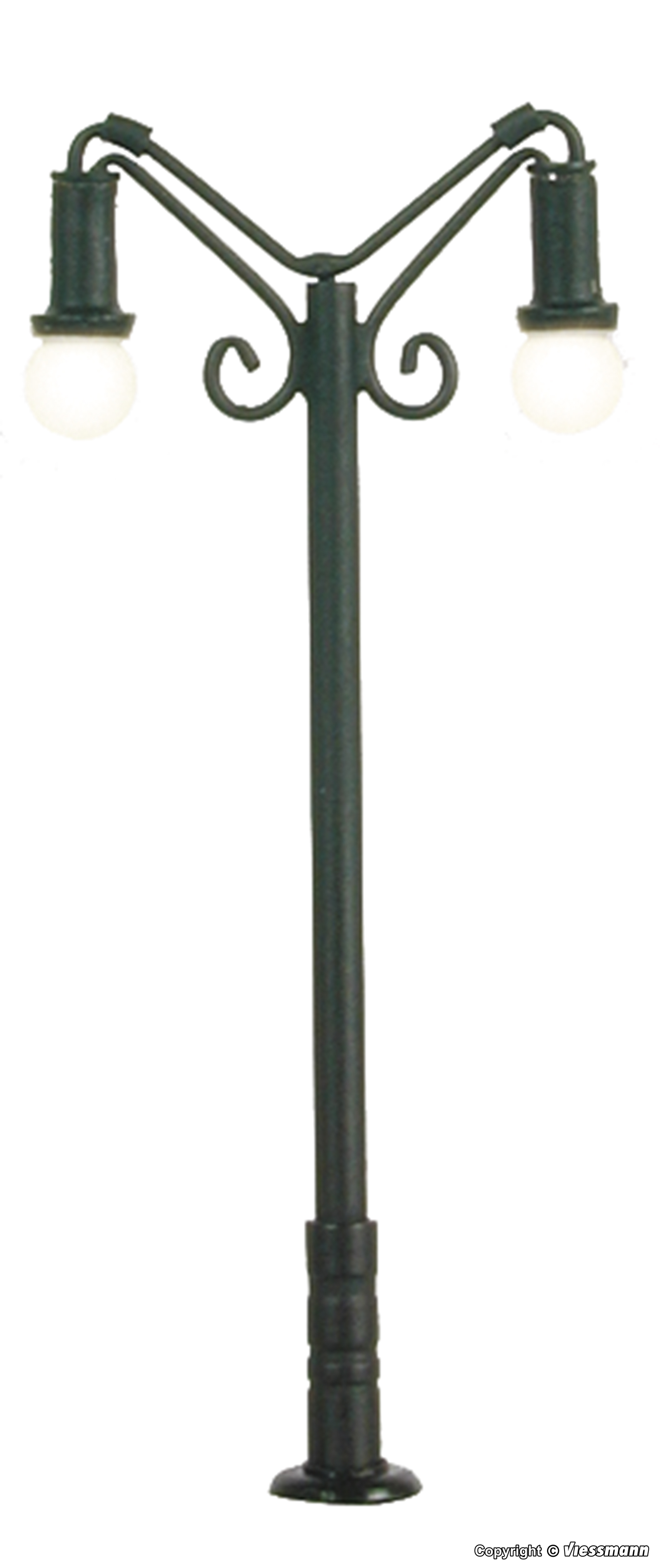 Viessmann 6415 N規 Nostalgic lamp double LEDs warm-white 復古雙邊路燈 (有亮燈)