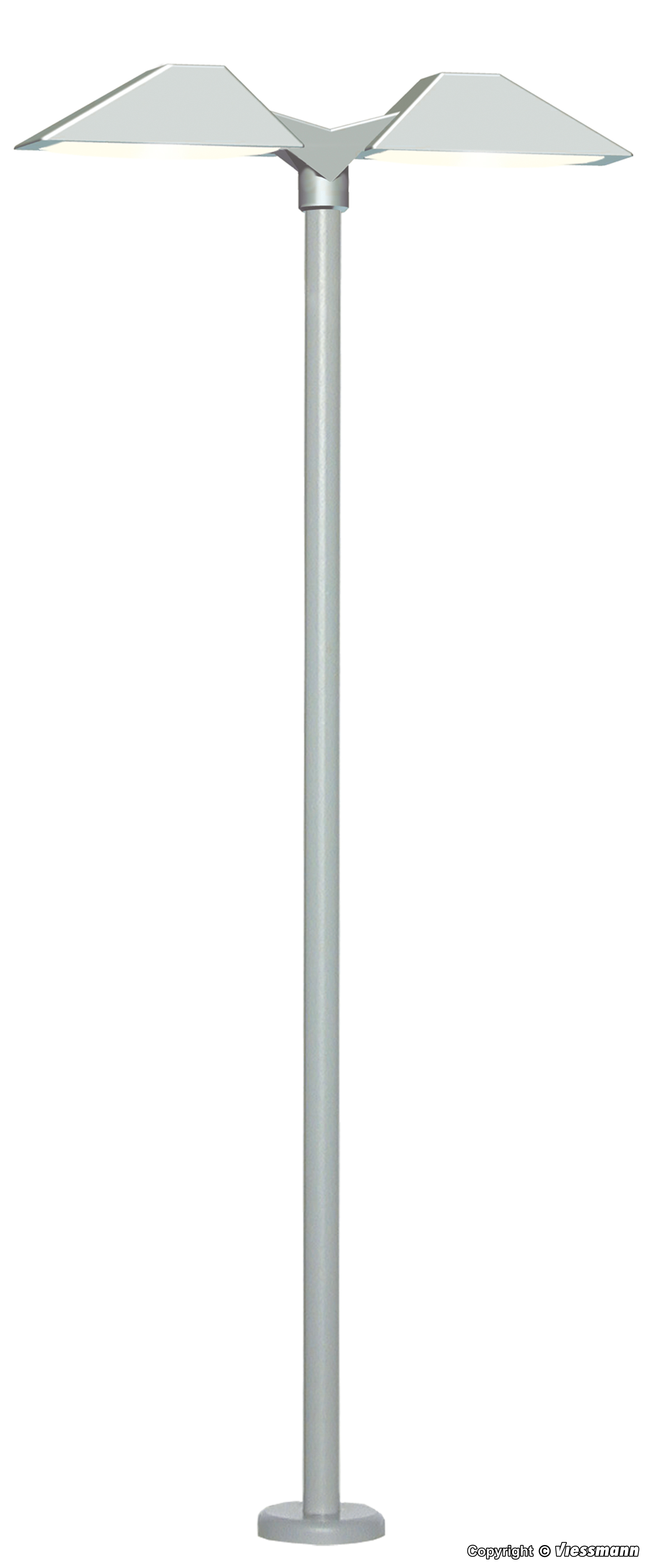 Viessmann 6484 N規 Modern platform lamp double LEDs 月台路燈.2白LED
