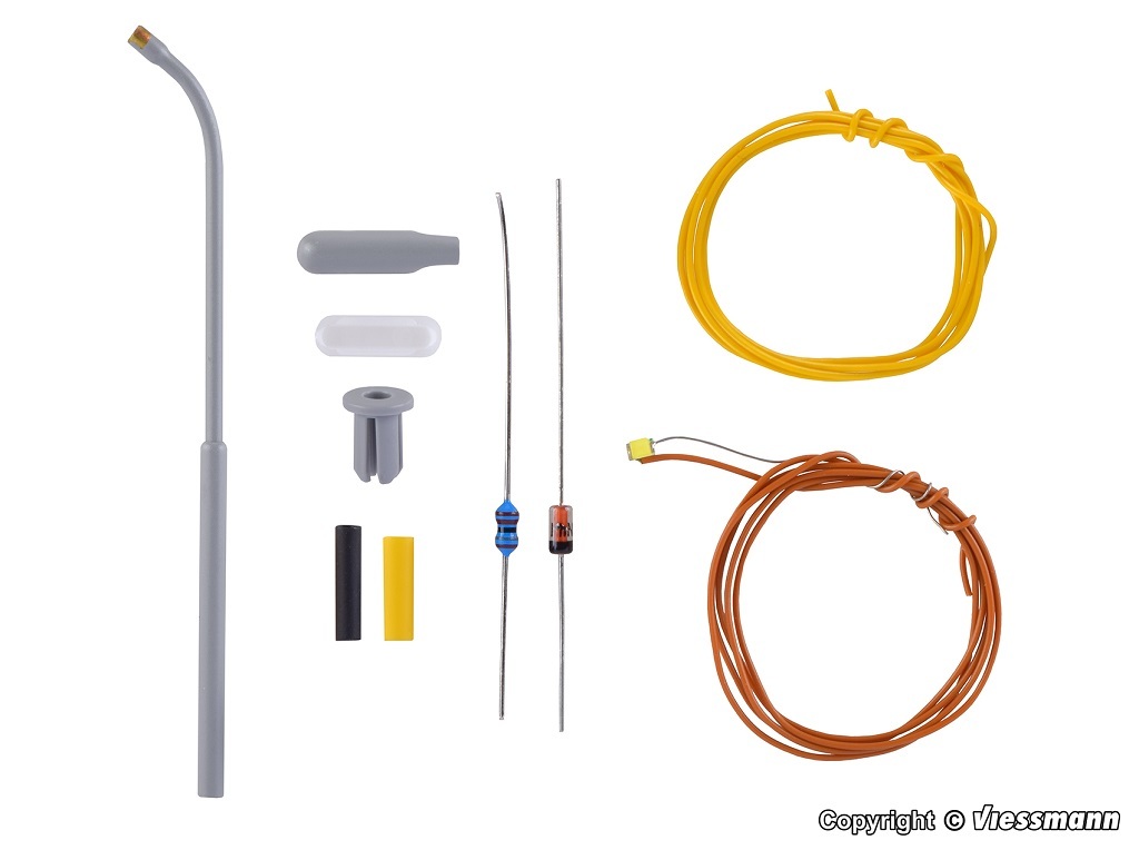 Viessmann 6622 N規 Whip lamp LED white 路燈.套件 白光