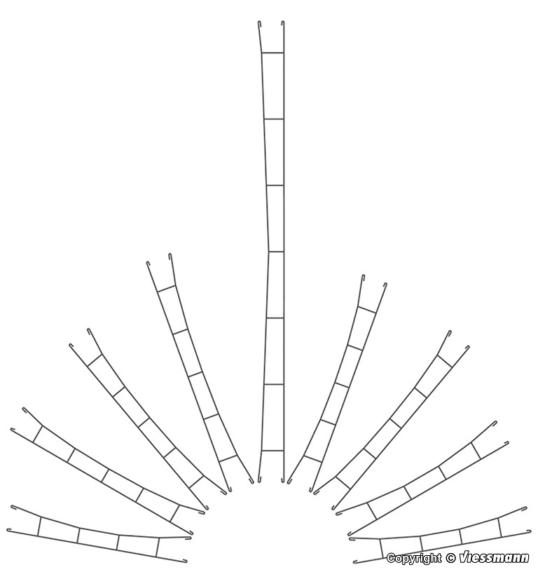 Viessmann 4335 N規 Catenary wire 架空線.5支.約 103.5 mm