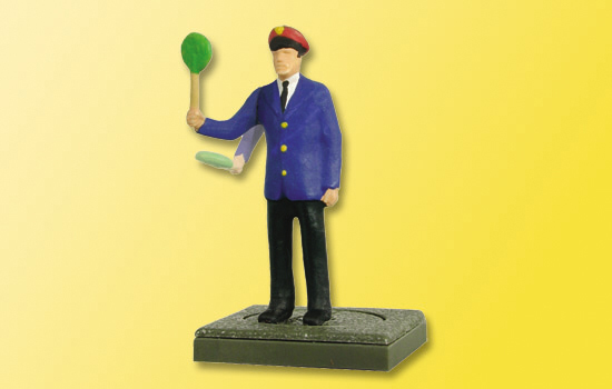 Viessmann 5023 HO規 Guard with movable arm 電動揮動手臂的鐵道員