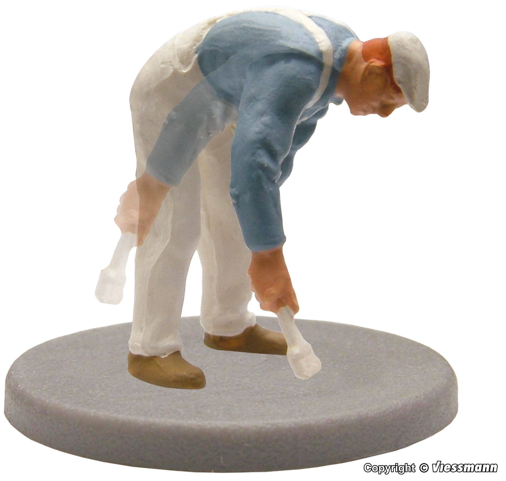 Viessmann 5014 HO規 彎腰的油漆工.電動