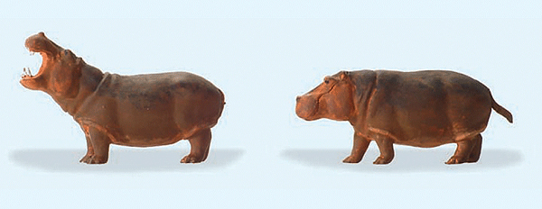 Preiser 20373 HO scale, Hippopotamuses
