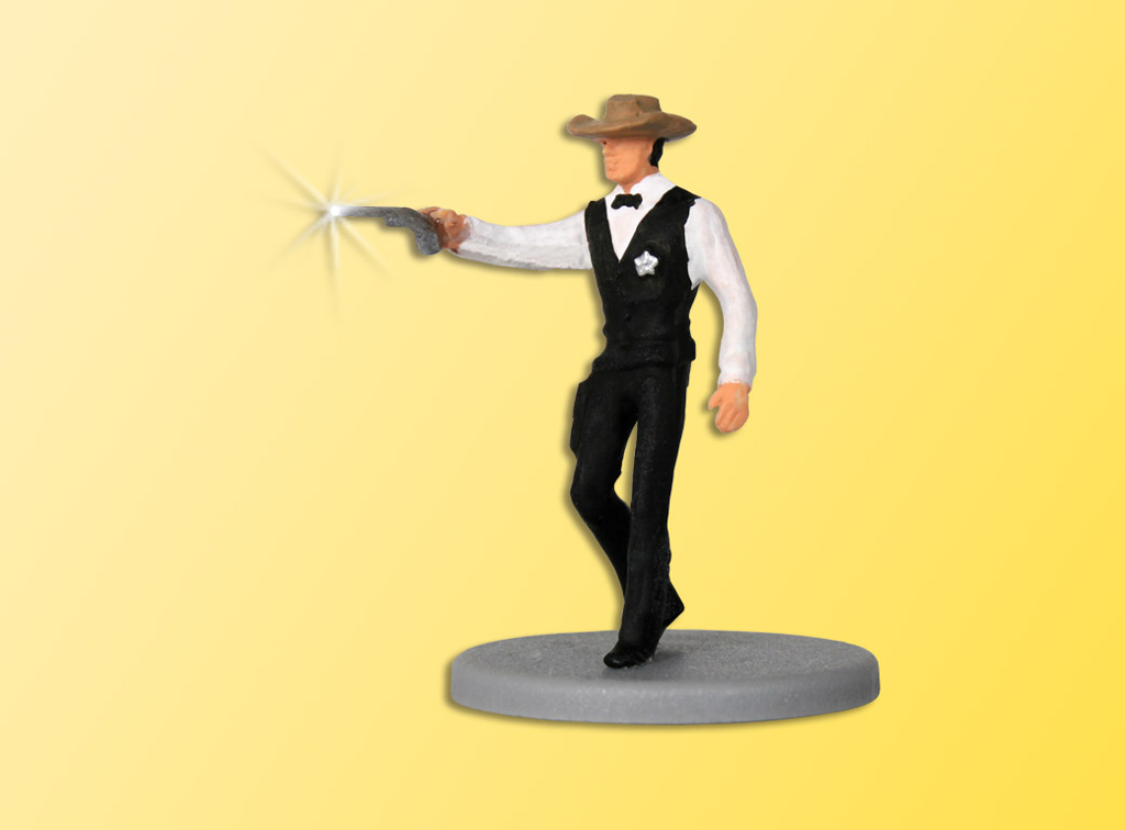 Viessmann 5198 HO規 Sheriff with revolver 持左輪的警長 (槍閃光)