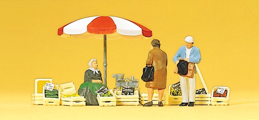 Preiser 10337 HO規 市場買賣的人