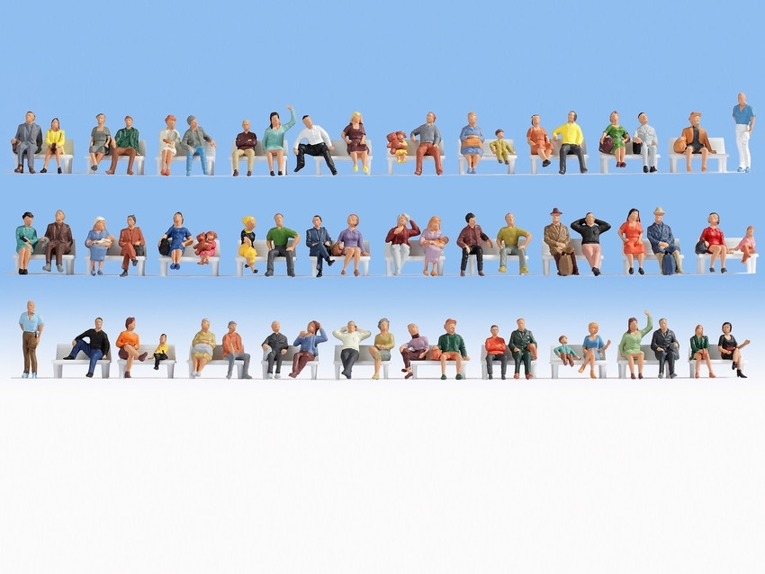 Noch 18402 HO scale Mega Economy Set Sitting People