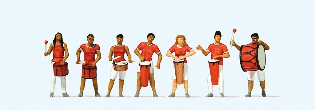 Preiser 24626 HO scale, Samba drum group