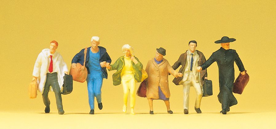 Preiser 14068 HO scale, Travelers in a big hurry