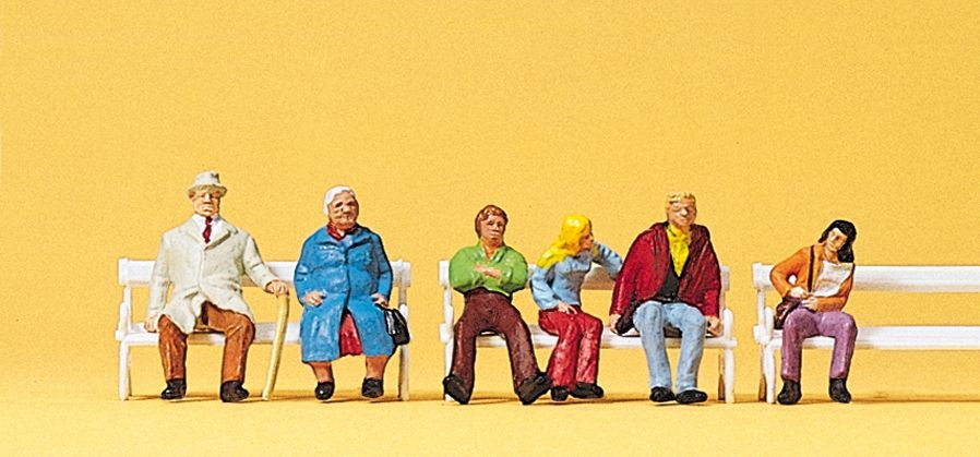 Preiser 10027 HO scale, Seated couples on benches