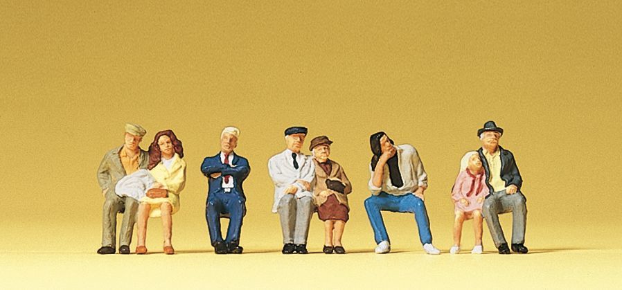 Preiser 10384 HO scale, Seated passengers for bus + train