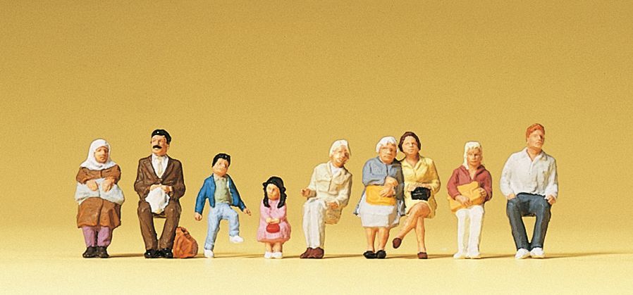 Preiser 10385 HO scale, Seated passengers for bus + train