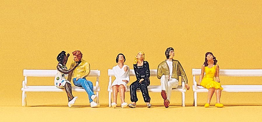 Preiser 10180 HO scale, Seated couples on benches
