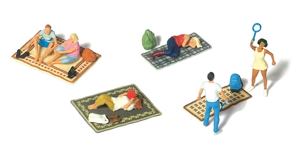 Preiser 10697 HO規 草地上的活動