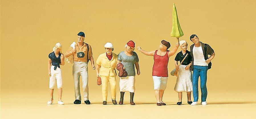 Preiser 10455 HO scale, tourist guide and tourist