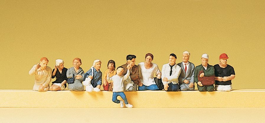 Preiser 10386 HO scale, Seated passengers for bus + train