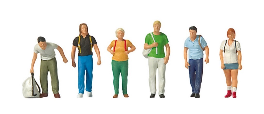 Preiser 10725 HO規 背背包的旅客