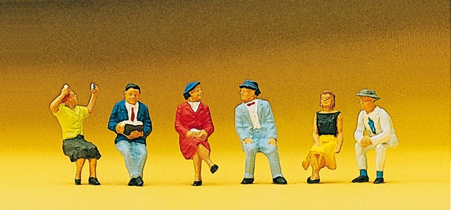 Preiser 10021 HO規 坐著的人