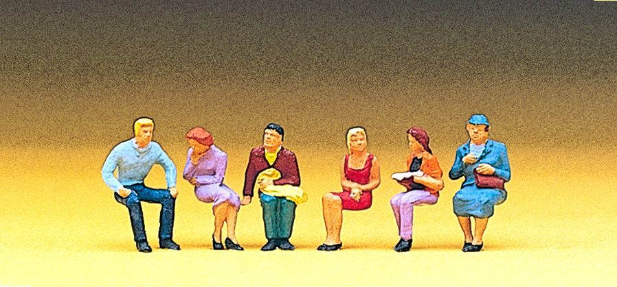 Preiser 10095 HO guage Seated people