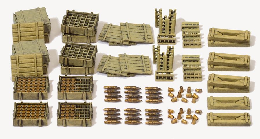 Preiser 16603 HO規 輕型榴彈砲彈藥及彈藥箱