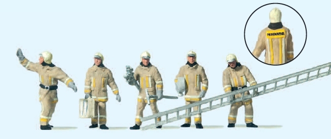 Preiser 10770 HO規 穿防護衣的消防員