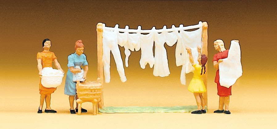 Preiser 14050 HO規 晾衣服