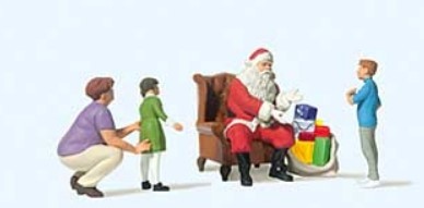 Preiser 10763 HO規 聖誕老人 發禮物