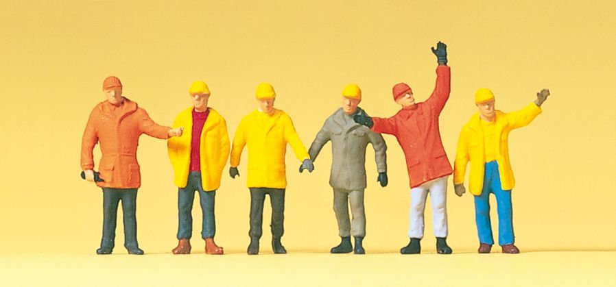 Preiser 14034 HO規 穿防護衣的工人