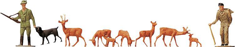 Faller 151024 HO規 Hunters, lumbermen, deer 獵人 鹿 伐木工
