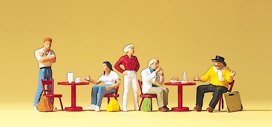 Preiser 10349 HO規 露天咖啡的人們